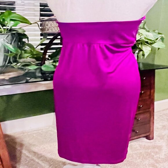 Laila Azhar Deep Fuchsia Strapless Cocktail Dress, size L - Picture 3 of 4